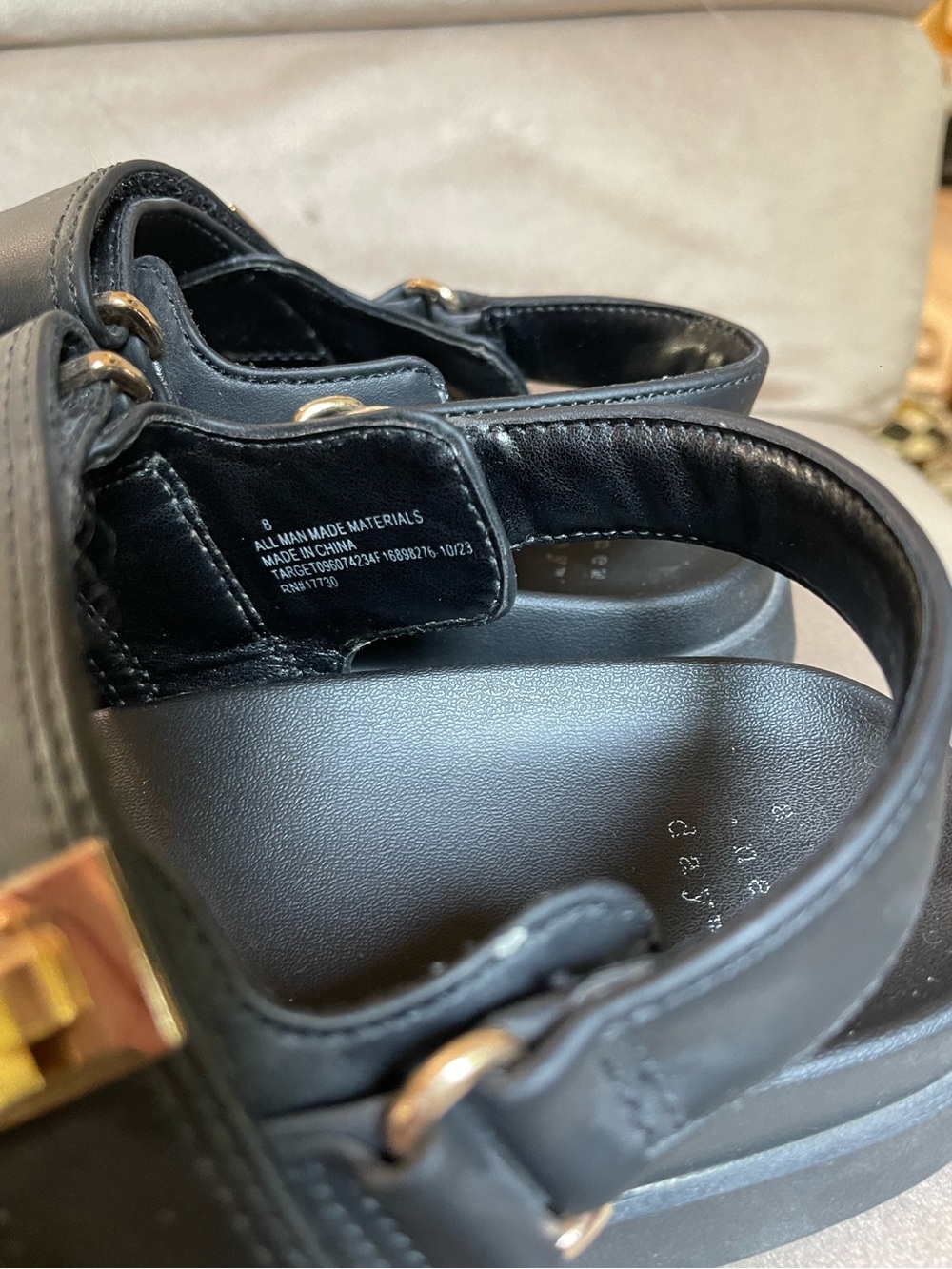 Target Black Sandles - Picture 5 of 8